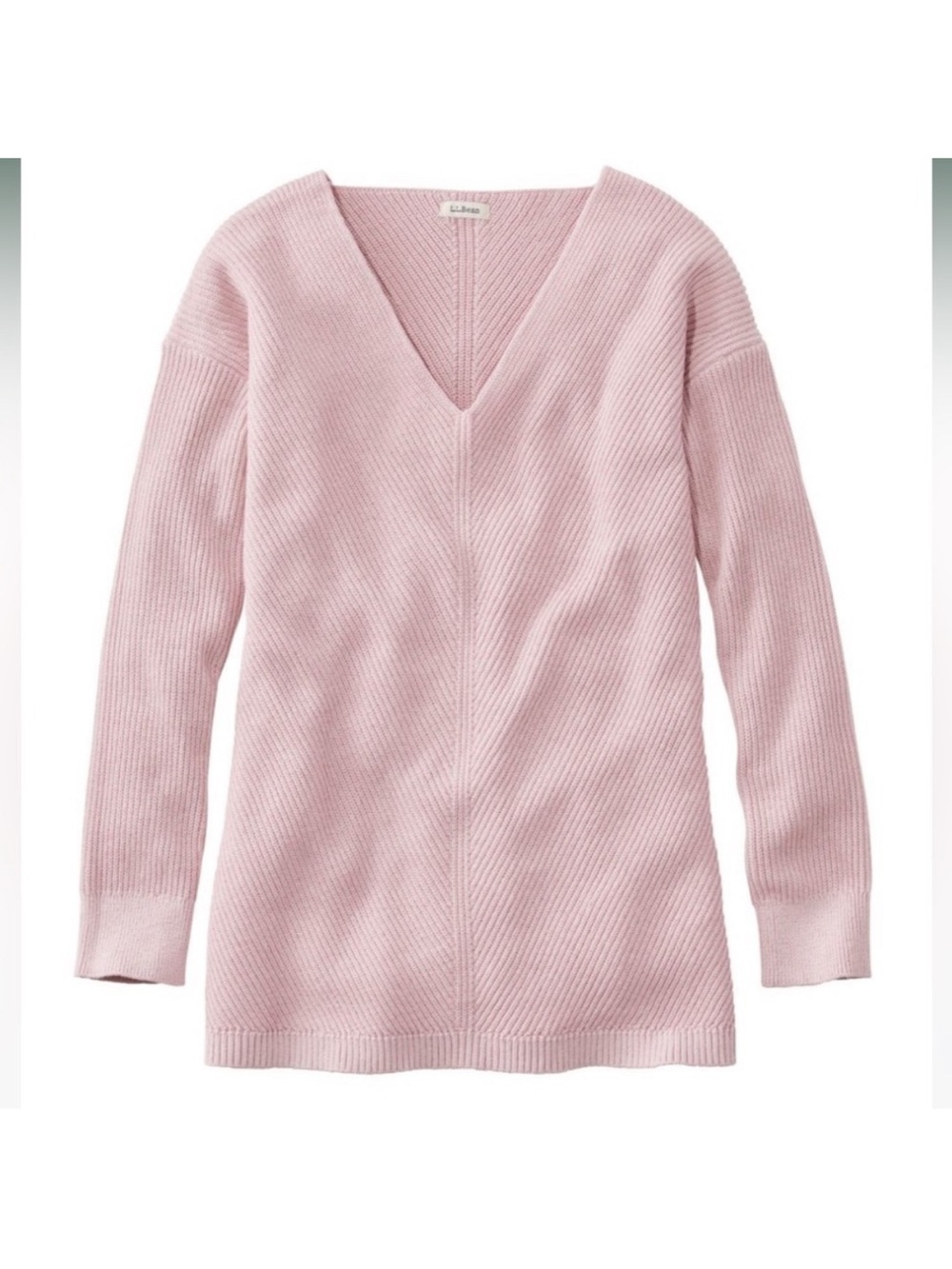 L.L. Bean Women's Shaker-Stitch Knit Sweater 100% Cotton